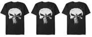 Fifth Sun Marvel Men's Punisher White Paint Splattered Skull Short Sleeve T-Shirt